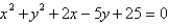 <strong>Find the equation of the circle that passes through the points .</strong> A) B) C) D) E)