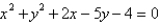 <strong>Find the equation of the circle that passes through the points .</strong> A) B) C) D) E)