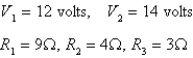 <strong>Applying Kirchhoff's Laws to the electrical network in the figure, the currents I<sub>1</sub>, I<sub>2</sub>, and I<sub>3</sub> are the solution of the system Find the currents. </strong> A) B) C) D) E)