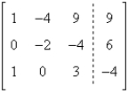 <strong>Write the augmented matrix for the system of linear equations. </strong> A) B) C) D) E)