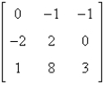 <strong>Find the determinant of .</strong> A) 14 B) 7 C) -8 D) 6 E) 12