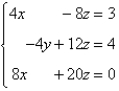 <strong>Use Cramer's Rule to solve the following system of linear equations: </strong> A) B) C) D) E)
