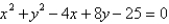 <strong>Find the equation of the circle that passes through the points .</strong> A) B) C) D) E)