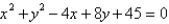 <strong>Find the equation of the circle that passes through the points .</strong> A) B) C) D) E)