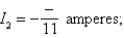 <strong>Applying Kirchhoff's Laws to the electrical network in the figure, the currents I<sub>1</sub>, I<sub>2</sub>, and I<sub>3</sub> are the solution of the system Find the currents. </strong> A) B) C) D) E)