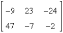 <strong>If possible, find 5A - 4B. </strong> A) B) not possible C) D) E)