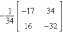 <strong>Find the inverse of the matrix (if it exists).</strong> A) B) C) does not exist D) E)