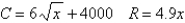 <strong>Find the sales necessary to break even (R - C = 0) for the cost C of producing x units and the revenue R obtained by selling x units. (Round to the nearest whole unit.) </strong> A) 782 units B) 782 units or 852 units C) 852 units D) 831 units E) no real solution