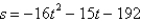 <strong>An object moving vertically is at the given heights at the specified times. Find the position equation for the object. At t = 1 second, s = 161 feet At t = 2 seconds, s = 98 feet At t = 3 seconds, s = 3 feet</strong> A) B) C) D) E)