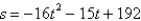 <strong>An object moving vertically is at the given heights at the specified times. Find the position equation for the object. At t = 1 second, s = 161 feet At t = 2 seconds, s = 98 feet At t = 3 seconds, s = 3 feet</strong> A) B) C) D) E)