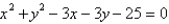 <strong>Find the equation of the circle that passes through the points .</strong> A) B) C) D) E)