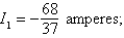 <strong>Applying Kirchhoff's Laws to the electrical network in the figure, the currents I<sub>1</sub>, I<sub>2</sub>, and I<sub>3</sub> are the solution of the system Find the currents. </strong> A) B) C) D) E)