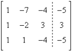 <strong>Write the augmented matrix for the system of linear equations. </strong> A) B) C) D) E)