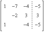 <strong>Write the augmented matrix for the system of linear equations. </strong> A) B) C) D) E)