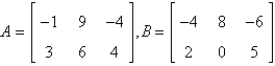<strong>If possible, find 2A - 5B. </strong> A) B) C) D) E) not possible