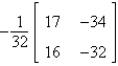 <strong>Find the inverse of the matrix (if it exists).</strong> A) B) C) D) E) does not exist