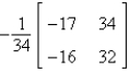 <strong>Find the inverse of the matrix (if it exists).</strong> A) B) C) D) E) does not exist