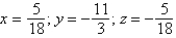 <strong>Use Cramer's Rule to solve the following system of linear equations: </strong> A) B) C) D) E)