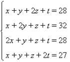 Solve the system using Gauss-Jordan elimination.  