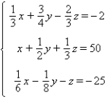 Solve the system by Gauss - Jordan elimination.  
