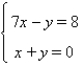 Use Cramer's rule to find the solution of the system, if possible.  