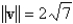 <strong>Find the magnitude of vector v. </strong> A) B) C) D) E)