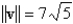 <strong>Find the magnitude of vector v with initial point and terminal point .</strong> A) B) C) D) E)