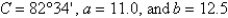 <strong>Determine the area of a triangle having the following measurements. Round your answer to two decimal places. </strong> A) 68.17 sq. units B) 61.36 sq. units C) 54.54 sq. units D) 81.81 sq. units E) 74.99 sq. units