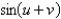 <strong>Find the exact value of   given that   and   . (Both u and v are in Quadrant II.)</strong> A)   B)   C)   D)   E)   <div style=padding-top: 35px> 