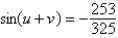 <strong>Find the exact value of   given that   and   . (Both u and v are in Quadrant II.)</strong> A)   B)   C)   D)   E)   <div style=padding-top: 35px> 