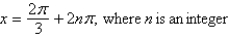 <strong>Solve the multiple-angle equation.  </strong> A)   B)   C)   D)   E)   <div style=padding-top: 35px> 