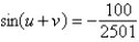 <strong>Find the exact value of   given that   and   . (Both u and v are in Quadrant II.)</strong> A)   B)   C)   D)   E)   <div style=padding-top: 35px> 