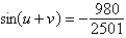 <strong>Find the exact value of   given that   and   . (Both u and v are in Quadrant II.)</strong> A)   B)   C)   D)   E)   <div style=padding-top: 35px> 