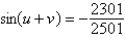 <strong>Find the exact value of   given that   and   . (Both u and v are in Quadrant II.)</strong> A)   B)   C)   D)   E)   <div style=padding-top: 35px> 