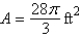 <strong>Find the area of the sector of the circle with radius 4 feet and central angle .</strong> A) B) C) D) E)