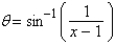 <strong>Use an inverse function to write \theta as a function of x. </strong> A) B) C) D) E)
