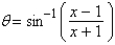 <strong>Use an inverse function to write \theta as a function of x. </strong> A) B) C) D) E)
