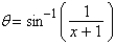 <strong>Use an inverse function to write \theta as a function of x. </strong> A) B) C) D) E)