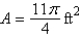 <strong>Find the area of the sector of the circle with radius 2 feet and central angle .</strong> A) B) C) D) E)