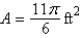 <strong>Find the area of the sector of the circle with radius 2 feet and central angle .</strong> A) B) C) D) E)