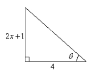 <strong>Use an inverse function to write \theta as a function of x. </strong> A) B) C) D) E)