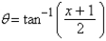 <strong>Use an inverse function to write \theta as a function of x. </strong> A) B) C) D) E)