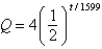 <strong>Let Q represent a mass of radioactive radium (<sup>226</sup>Ra) (in grams), whose half-life is 1599 years. The quantity of radium present after t years is Determine the quantity present after 200 years. Round to the nearest hundredth of a gram.</strong> A) 0.00 g B) 4.00 g C) 0.92 g D) 3.67 g E) 0.25 g