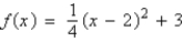 <strong>Find the standard form of the quadratic function shown below: </strong> A) B) C) D) E)