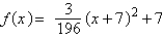 <strong>Write the standard form of the equation of the parabola that has a vertex at and passes through the point .</strong> A) B) C) D) E)