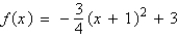 <strong>Find the standard form of the quadratic function shown below: </strong> A) B) C) D) E)