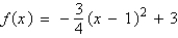 <strong>Find the standard form of the quadratic function shown below: </strong> A) B) C) D) E)