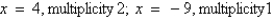 <strong>Find all real zeros of the polynomial and determine the multiplicity of each.</strong> A) B) C) D) E)
