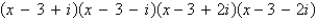 <strong>Write as a product of linear factors.</strong> A) B) C) D) E)
