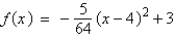 <strong>Write the standard form of the equation of the parabola that has a vertex at and passes through the point .</strong> A) B) C) D) E)